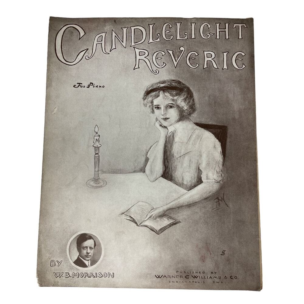1911 Candlelight Reverie Sheet Music W‎ B Morrison